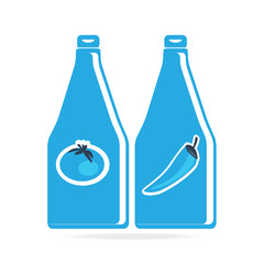 Sauce bottle icon vector illustration