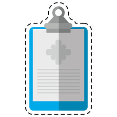 cartoon clipboard medical report clinic vector illustration eps 10