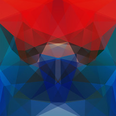 Background of red, blue geometric shapes. Mosaic pattern. Vector EPS 10. Vector illustration