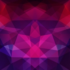 Fototapeta premium Abstract background consisting of pink, purple triangles. Geometric design for business presentations or web template banner flyer. Vector illustration