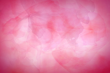 Abstract pink background with watercolor splashes