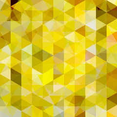 Fototapeta premium Abstract mosaic background. Triangle geometric background. Design elements. Vector illustration. Yellow colors.