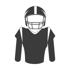 silhouette uniform american football player vector illustration