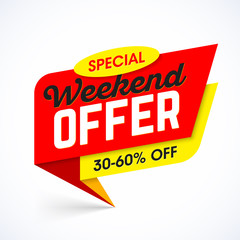Special Weekend Offer sale banner template 