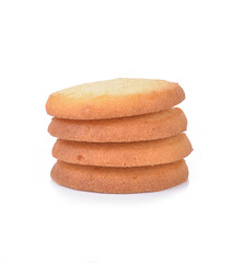 Fototapeta na wymiar short pastry cookies isolated on white background