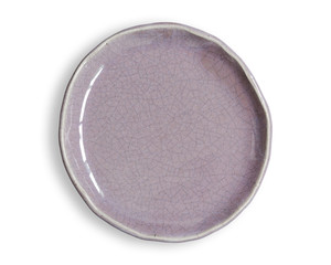 Top view of blank dish isolated on a white background.