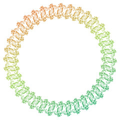 Beautiful round gradient frame. Raster clip art.