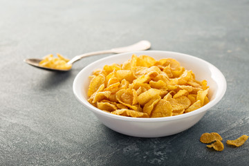 Cornflake cereals in a bowl