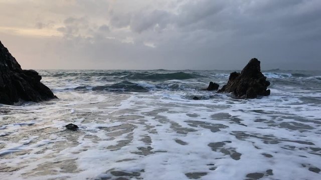 Ascea's beach at sunset, Cilento, 4K