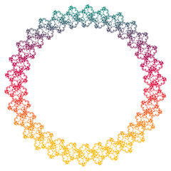 Beautiful round gradient frame. Raster clip art.