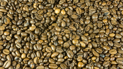 Fresh roasted coffee beans for a background