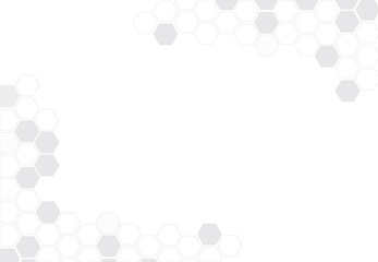 Vector pattern of future technology on gray and white background.