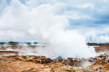 Fototapeta na wymiar Gunnuhver geothermal area, Iceland