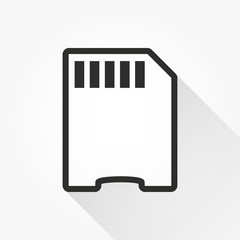 Memory card vector icon