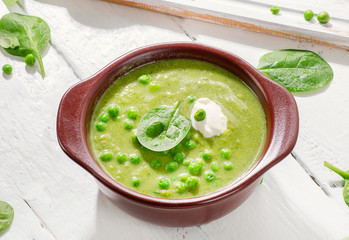 green pea soup