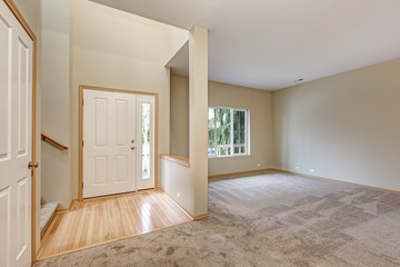 Empty beige interior of new contemporary home