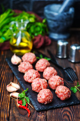 raw meat balls