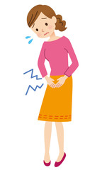 生理痛　腹痛　女性