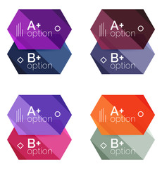 Set of vector abstract infographics content boxes