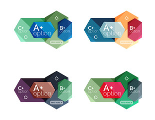 Set of vector abstract infographics content boxes