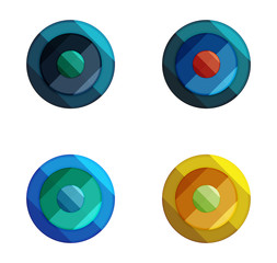 Vector circle banners