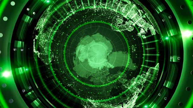 Green Earth rotated news intro loop