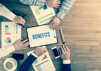 Business Team Concept: BENEFITS