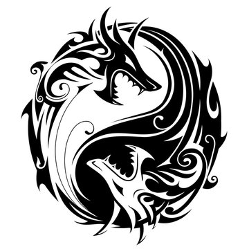 Yin yang dragons