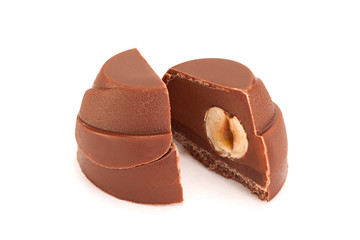 Chocolate candy with nut