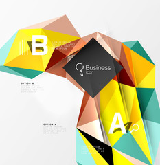 Low poly polygonal triangle abstract background