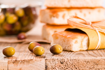 Focaccia bread. 