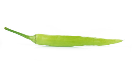 Green peppers isolated on white