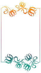 Beautiful gradient frame. Raster clip art.