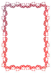 Color gradient frame with carnival masks. 