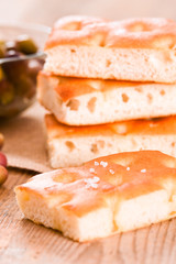 Focaccia bread. 