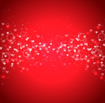 Valentine's day special offer on red glitter background