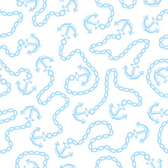 Seamless pattern with anchors. Ongoing backgrounds of marine theme.
