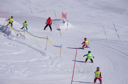 sports d 'hiver - cours de ski collectif