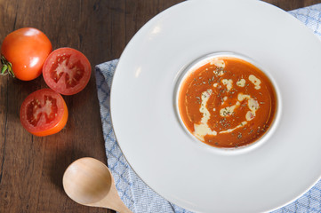 Soup Tomato Tomato Soup Basil Vegetable Bowl Spice