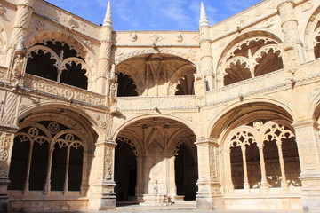 Fototapeta na wymiar Cloister of the Jeronimos Monastery in Lisbon Portugal