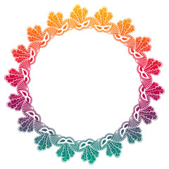 Color gradient frame with carnival masks. 