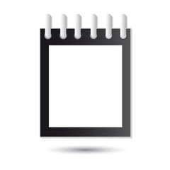 Calendar icon on white background
