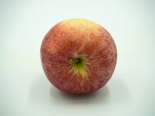 Red apple on white background
