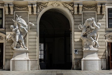 Obraz premium Internal Castle Square (Innenhof) in Hofburg palace. Vienna