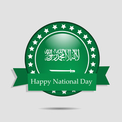 illustration of elements of Saudi Arabia National Day Background