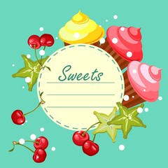 sweet cupcakes card