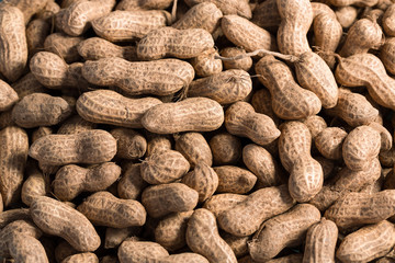 Many peanuts in shells use for background