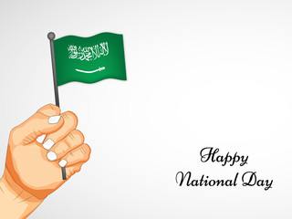 illustration of elements of Saudi Arabia National Day Background