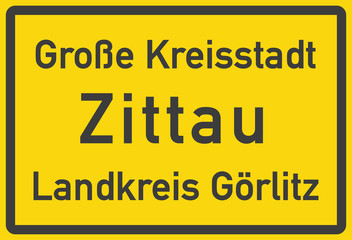 Ortstafel Große Kreisstadt Zittau