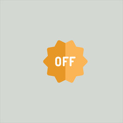 off icon flat design